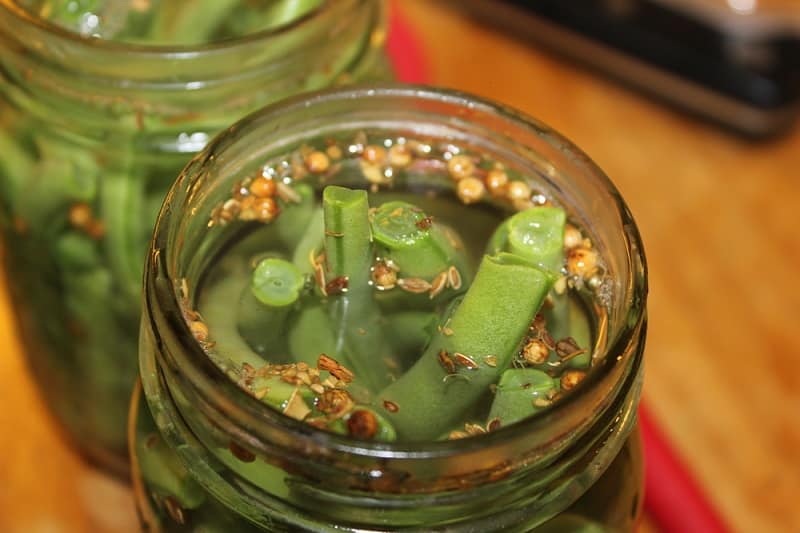Cover the Beans in Your Jar in a Pickling Mixture