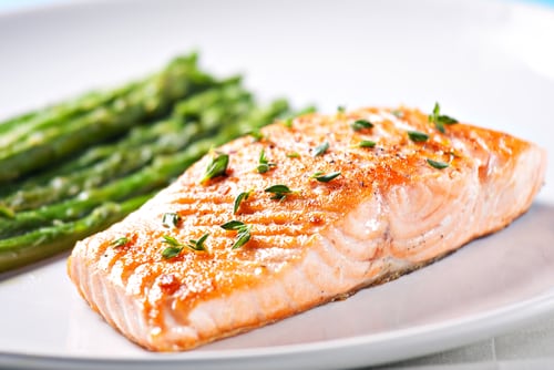 Cooked salmon