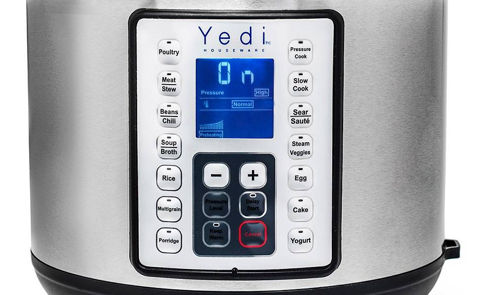 Yedi Pressure Cooker control panel