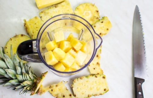 Use enzymatic marinades like pineapple