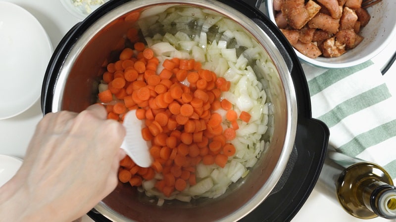 Sauté the onions & carrots