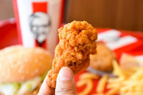 The famous KFC fried chicken