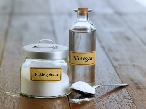 Make a baking soda and vinegar paste