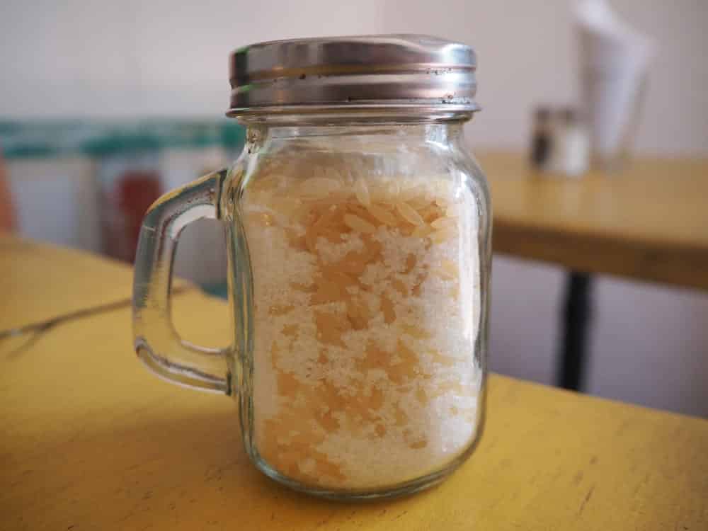 rice in salt shakers