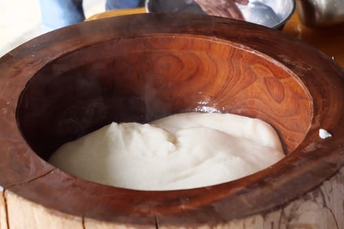Sticky sweet rice flour consistency