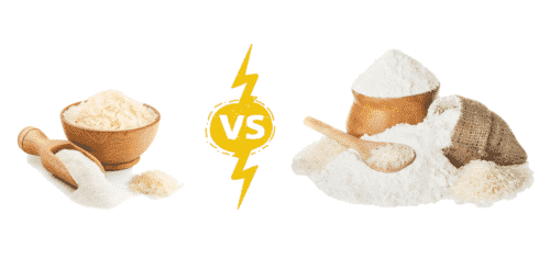 Sladké rýžové mouky vs rýžová mouka