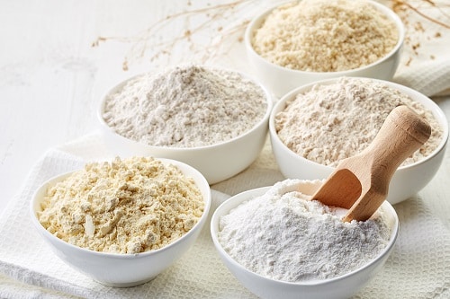 Various gluten-free flour