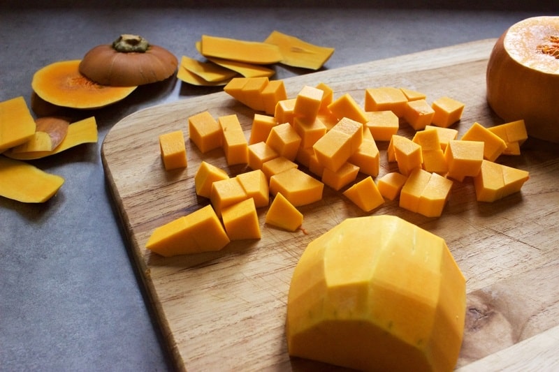 butternut squash peeled chopped cubes