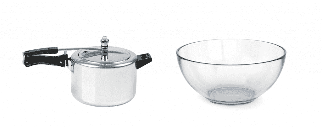 can i use a glass bowl in a pressure cooker