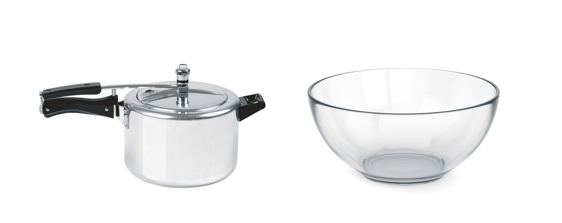 Can you put a glass best sale bowl in a pressure cooker