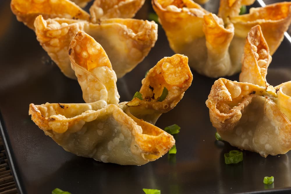 Freezing cooked crab wontons