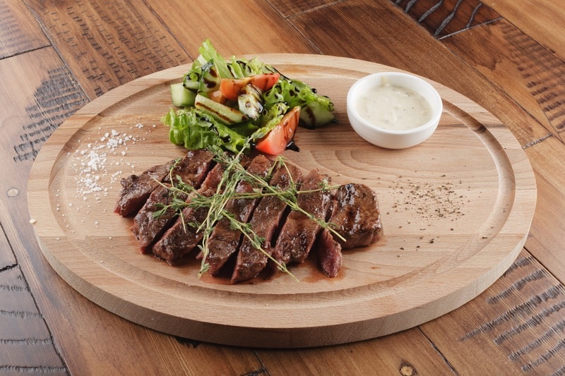 top blade steak serve salad