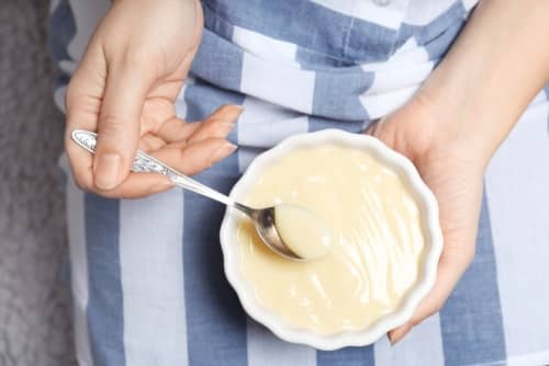 Watery pudding may be caused by saliva