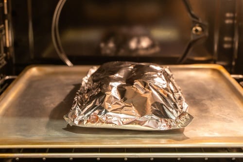 Wrapping food with foil will cook better