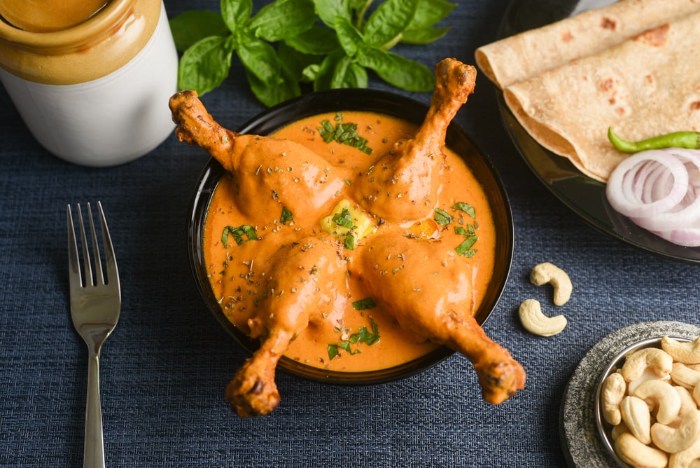 Cooked drumstick chicken curry