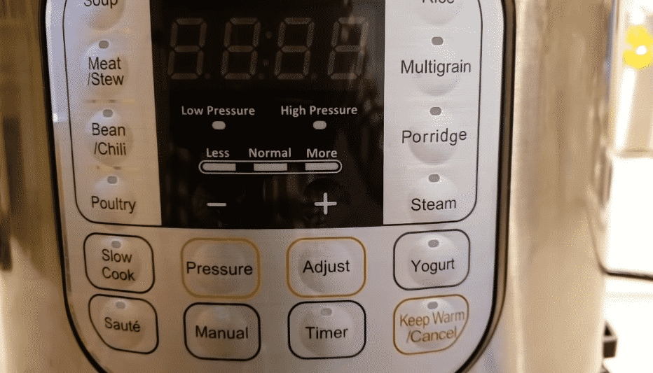 instant pot less normal more button