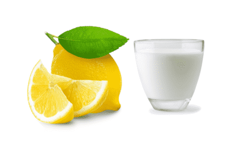 Adding lemon to milk as an alternative