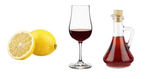 Lemon, vinegar and sherry