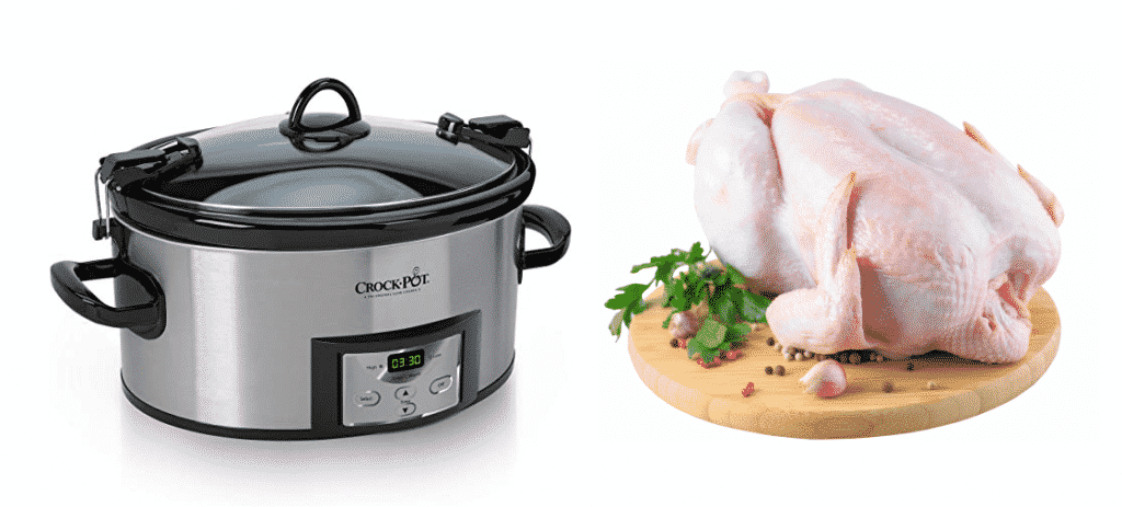 raw chicken in crock pot