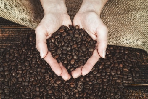 Use roasted coffee beans