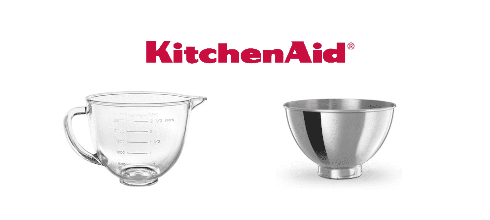 kitchenaid mixer glass bowl vs stainless steel