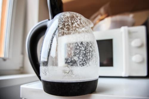 Limescale in a kettle