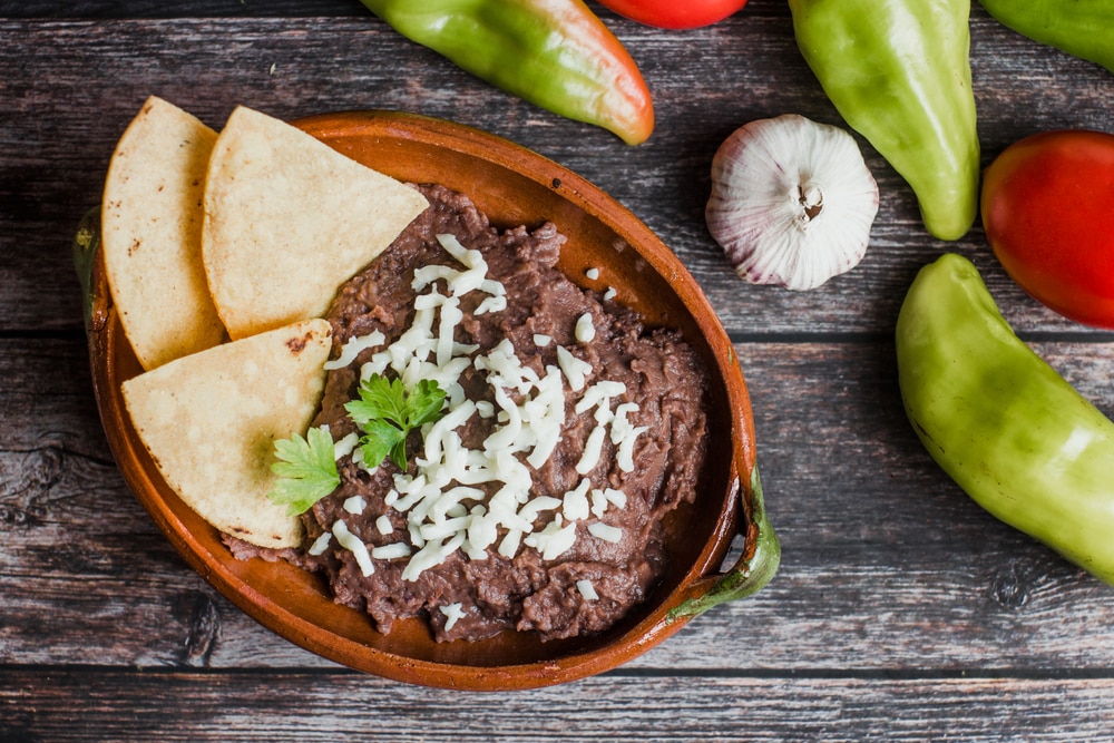 Refried Beans And Black Beans