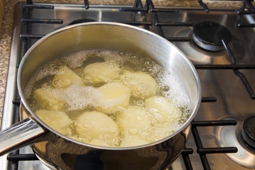 Soft boiled potato