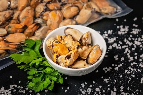 Delicious mussel meat