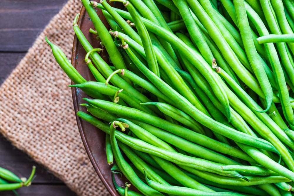 white slime on green beans