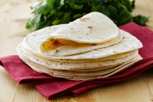 Perfectly puffy, soft flour tortilla