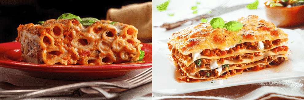 baked ziti vs lasagna