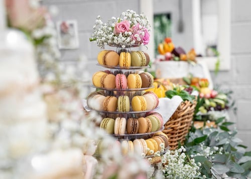 A beautiful multi-tier macarons