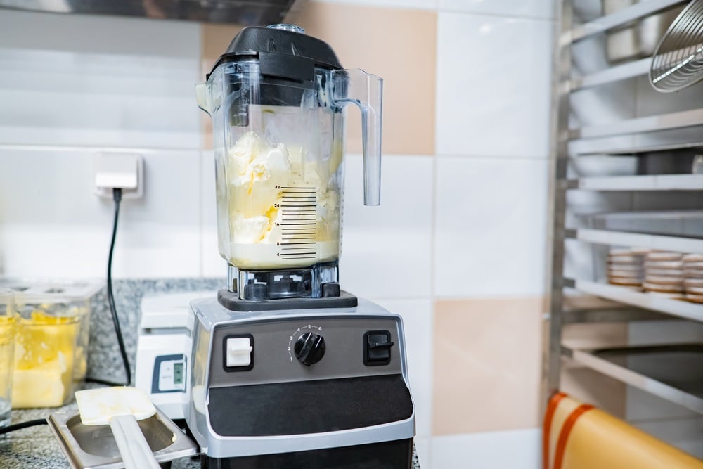 Butter in a kitchen blender