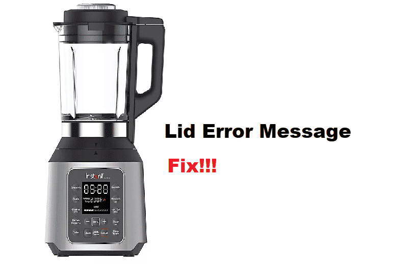 instant pot ace blender Lid error message