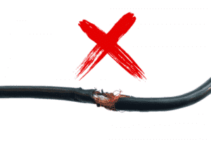 Don't use a damaged cable