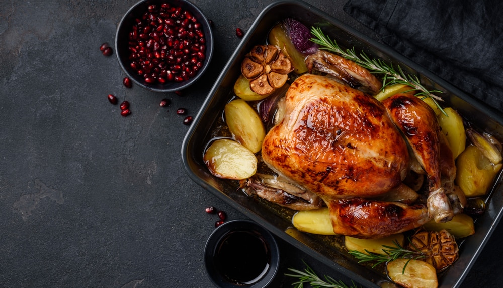 butterball turkey in a black tray