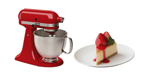 The KitchenAid Mixer helps you make the perfect cheesecake