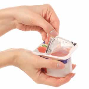 Yogurt is opened