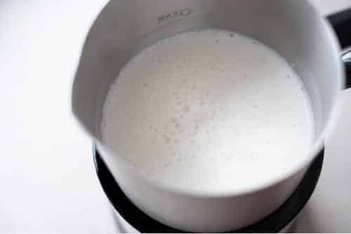 Milk in frother