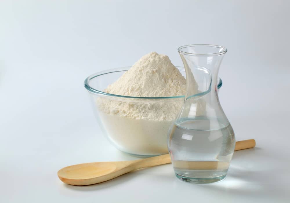 white wheat flour and cold water