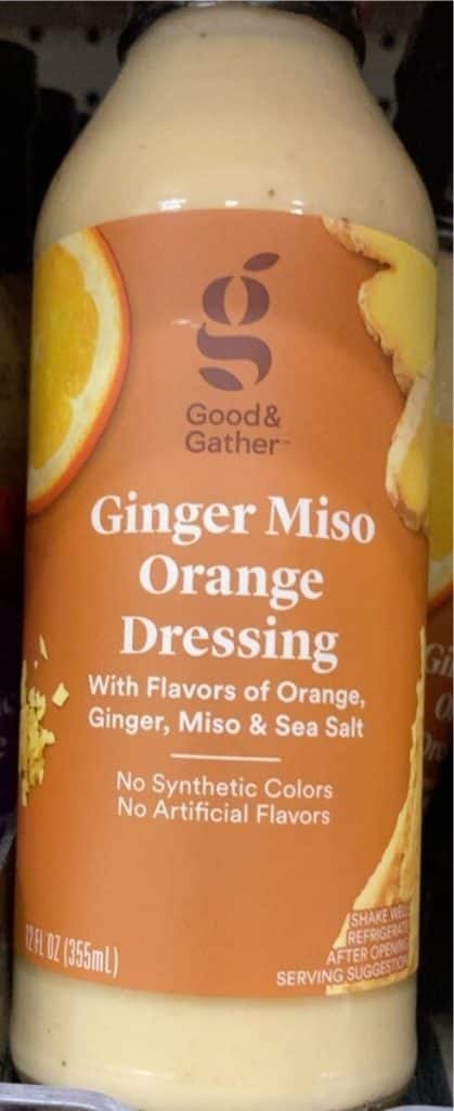 Ginger miso orange dressing