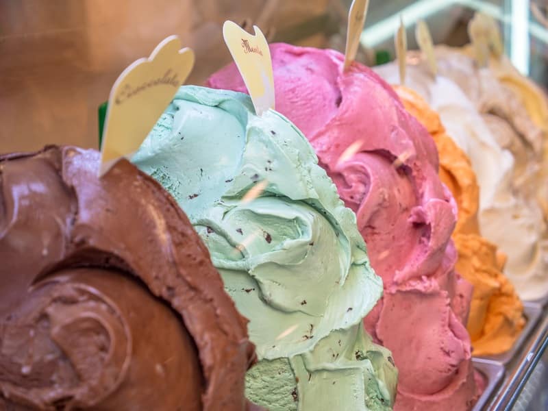 Italy ice cream gelato