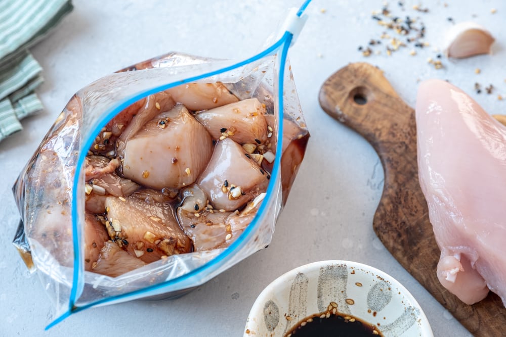 chicken in freezer bag