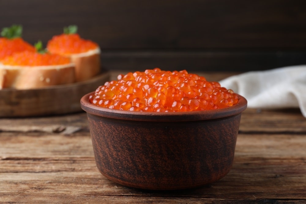 delicious red caviar