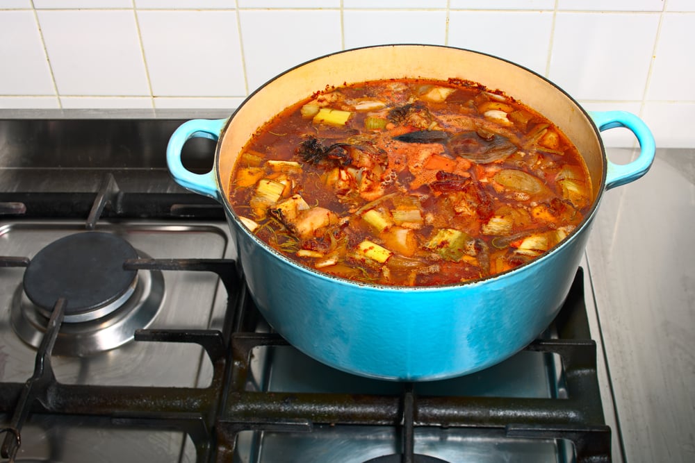 how to simmer on a gas stove