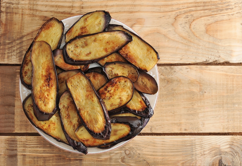 how to fry eggplant with less oil