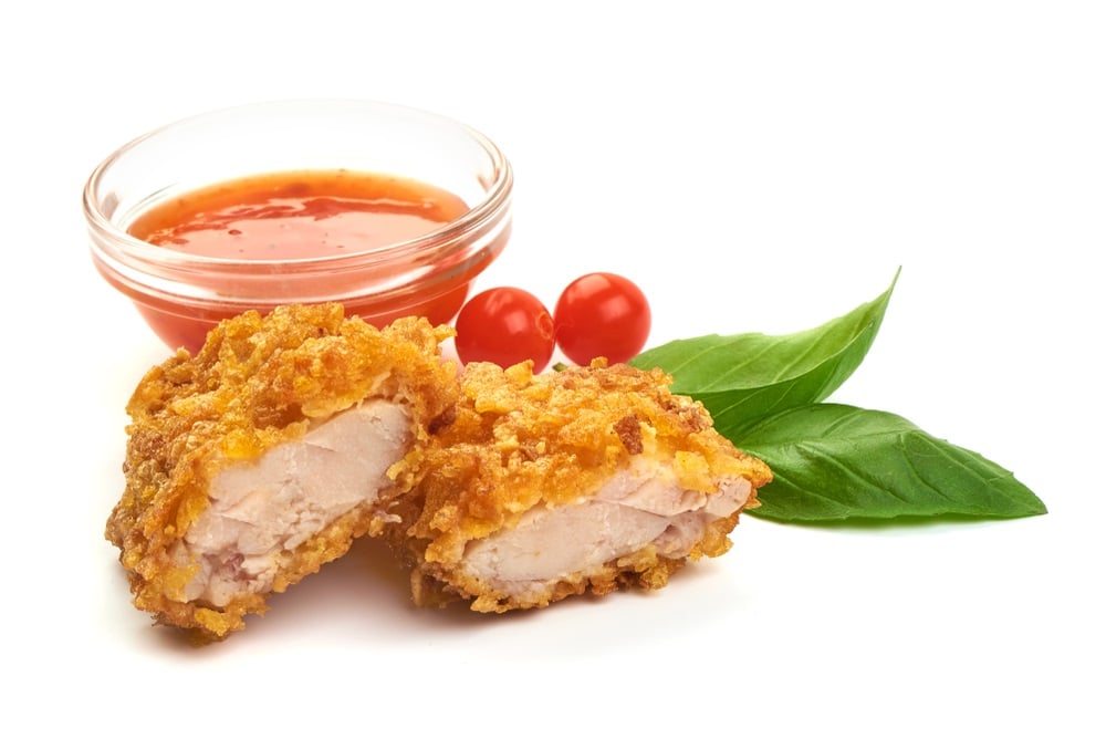 Fried Tasty Crispy Breaded Chicken Nuggets