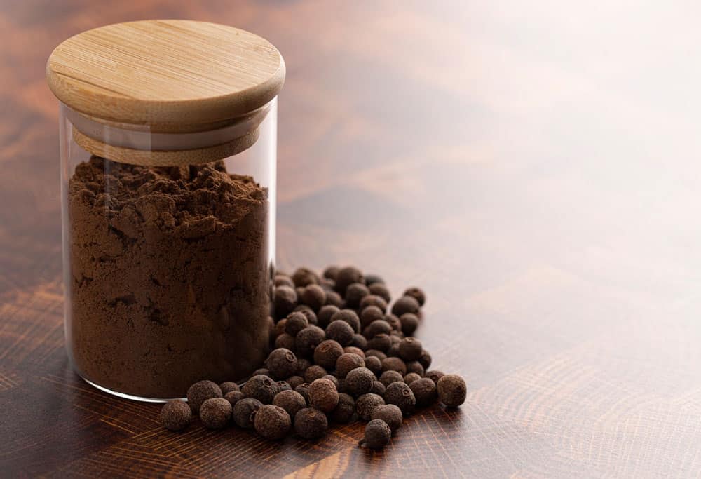 Jar of Ground and Whole Allspice