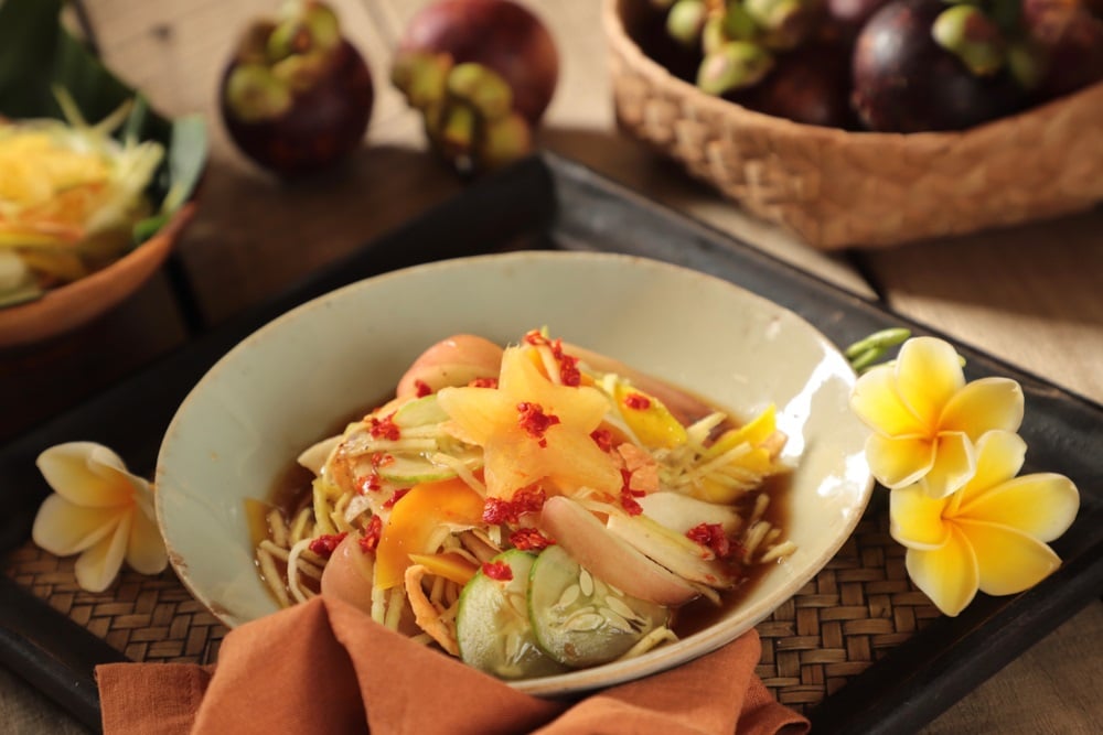 Balinese fresh fruit salad mangosteen